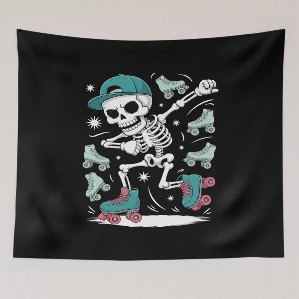 Item preview, Dabbing Dab Skeleton Roller Blades Skating Blades Fun designed and sold by JulienAureo.