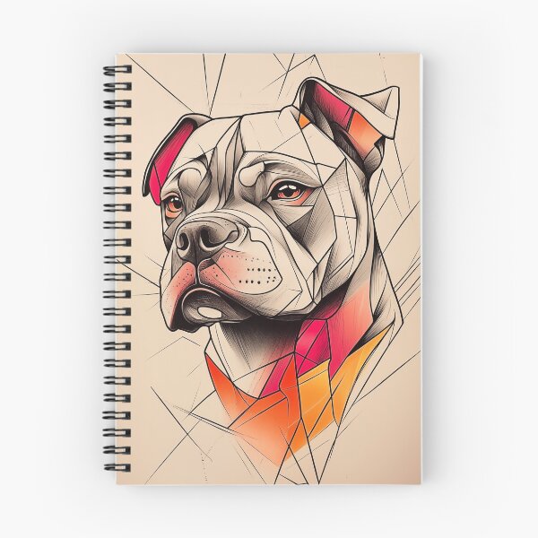 Item preview, Geometric Pit Bull Portrait designed and sold by PetsArt.