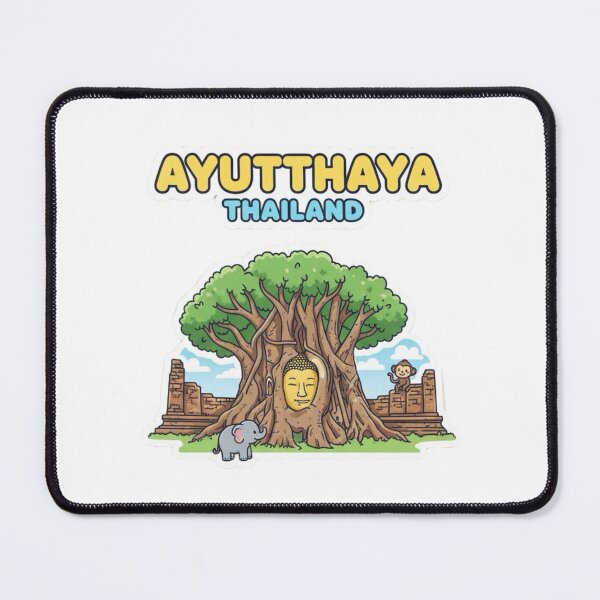 Item preview, Ayutthaya Thailand Ayutthaya Temple: Buddha Head in Tree Roots designed and sold by Dinozilla.