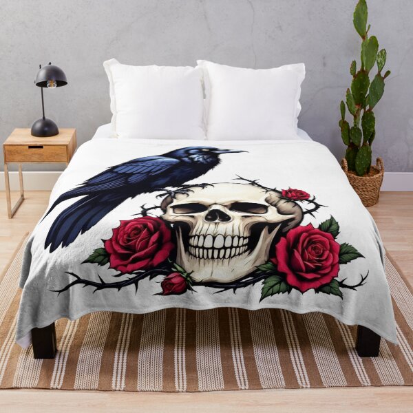 Item preview, Crow Skull Roses And Thorns designed and sold by J-CCreations.