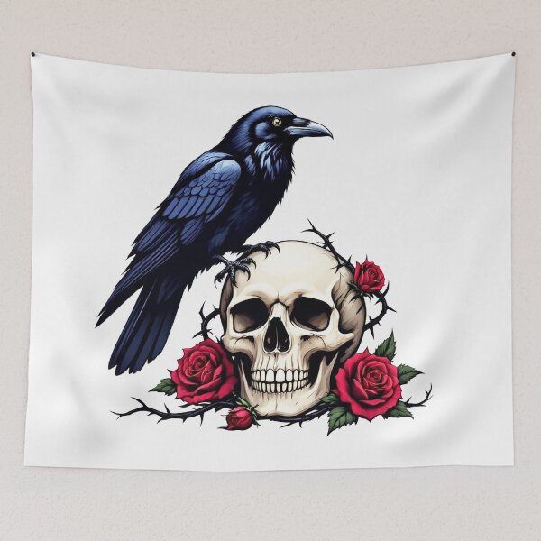 Item preview, Crow Skull Roses And Thorns designed and sold by J-CCreations.