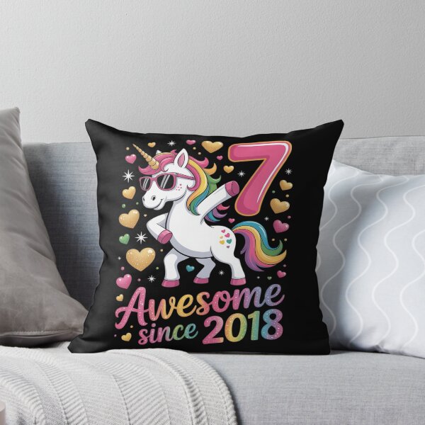 Item preview, 7 Years Old Unicorn Flossing 7th Birthday Girl Unicorn Party  designed and sold by GGrizeldaRivas.