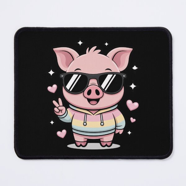 Item preview, Cool Chibi Pig with Sunglasses and Pastel Hoodie | Kawaii Cartoon Style designed and sold by ColorSplash123.