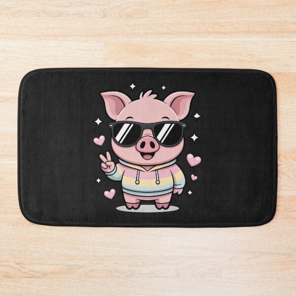 Item preview, Cool Chibi Pig with Sunglasses and Pastel Hoodie | Kawaii Cartoon Style designed and sold by ColorSplash123.