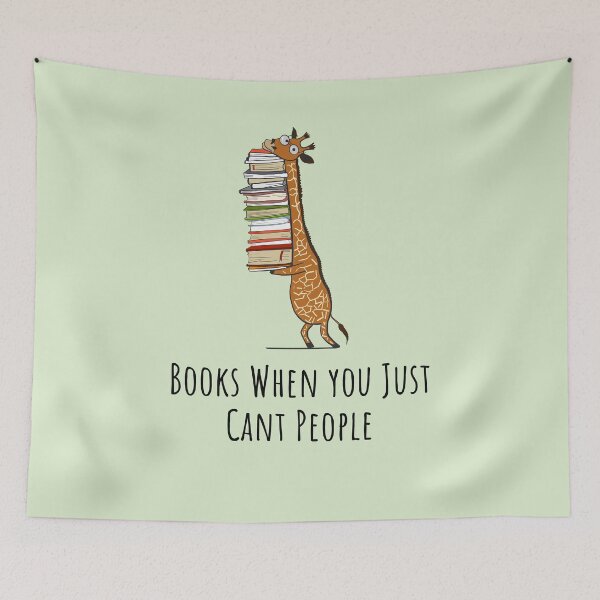 Item preview, Funny Giraffe Holding a Stack of Books - Books When You Just Can't People - Book Lover Gift, Phones Cases And Other Gift designed and sold by MemWear.
