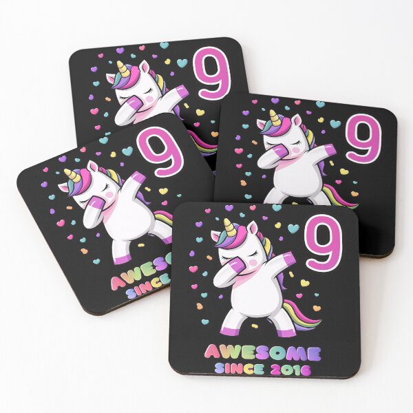 Item preview, 9 Years Old Unicorn Dabbing 9th Birthday Girl Unicorn  designed and sold by GGrizeldaRivas.