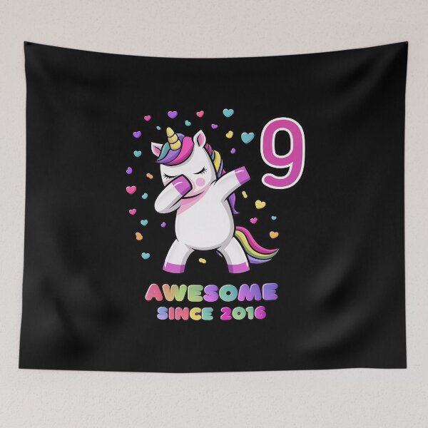 Item preview, 9 Years Old Unicorn Dabbing 9th Birthday Girl Unicorn  designed and sold by GGrizeldaRivas.
