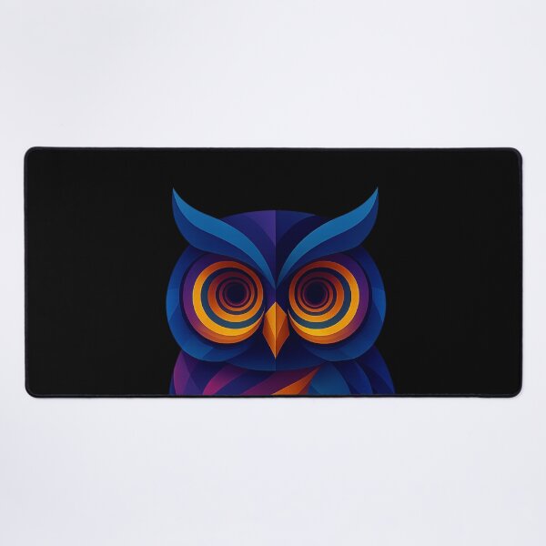 Item preview, The Mystic Guardian of Infinite Vision | Unique Colorful Hypnotic Owlic Cubism Inspired Geometric Owl Art Design designed and sold by Owlic.artwear.
