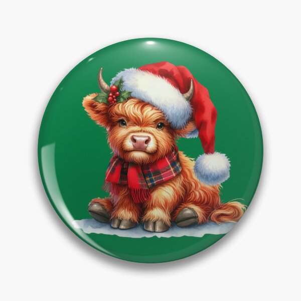 Artikelvorschau, Niedliche Weihnachtsmütze und Schal aus der Highland-Kuhszene – Festliche Papiro-Kunst entworfen und verkauft von PAPIRO SIGLO XXI.