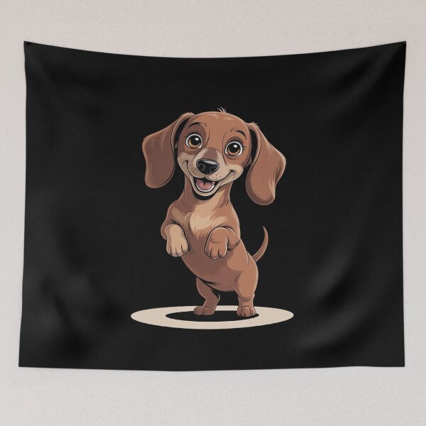 Item preview, Dachshund Standing Upright with Happy Expression designed and sold by JulienAureo.