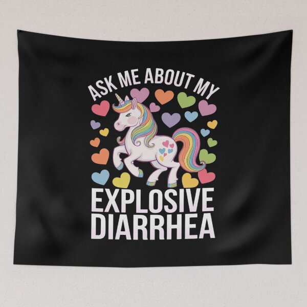 Item preview, Ask Me About My Explosive Diarrhea Unicorn  designed and sold by GGrizeldaRivas.