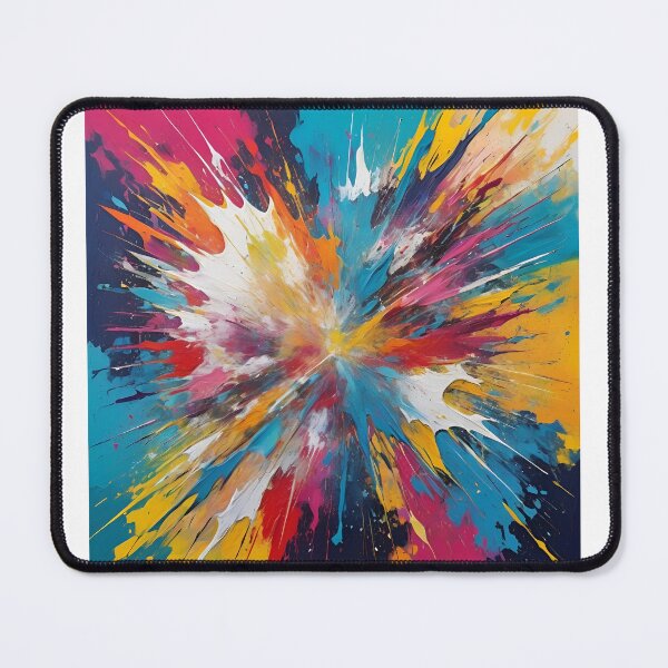 Item preview, Abstract vibrant colorful artistic oil painting home decor designed and sold by denakh.
