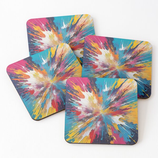 Item preview, Abstract vibrant colorful artistic oil painting home decor designed and sold by denakh.
