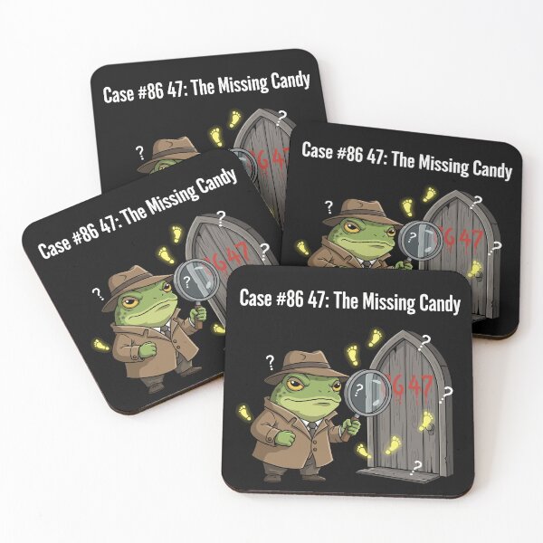 Item preview, Detective Frog Missing Candy Mystery Graphic designed and sold by BANKACEM.STORE.