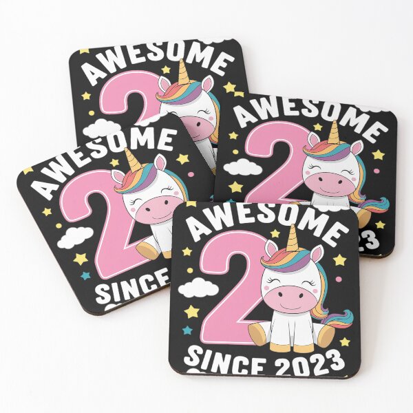 Item preview, Awesome 2 Since 2023 Unicorn 2th Birthday Party Girls Outfit designed and sold by GGrizeldaRivas.