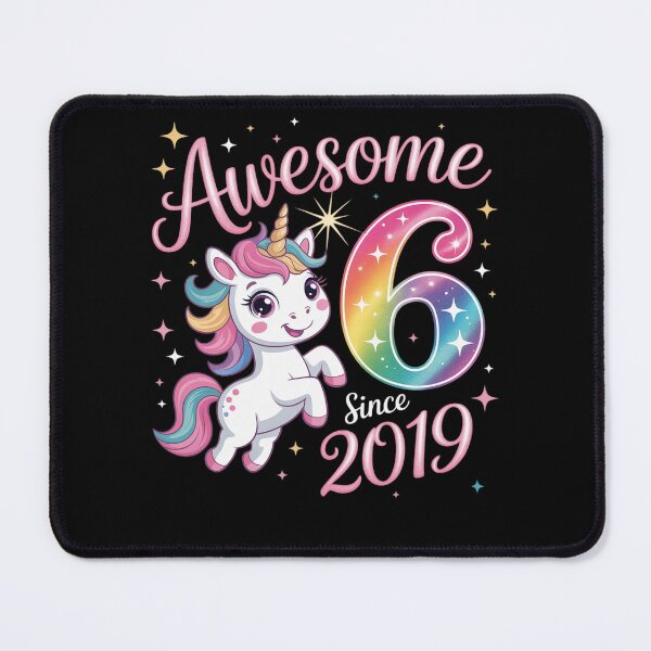 Item preview, Awesome 6 Since 2019 Unicorn 6th Birthday Party Girls Outfit designed and sold by GGrizeldaRivas.
