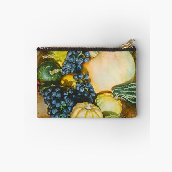 Item preview, Autumn Harvest – Pumpkins and Grapes, from Original Oil Painting in Hyperrealism Style designed and sold by LukianArtPrint.