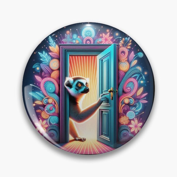 Item preview, Cute lemur looking at mystic door designed and sold by Dogandesighn.
