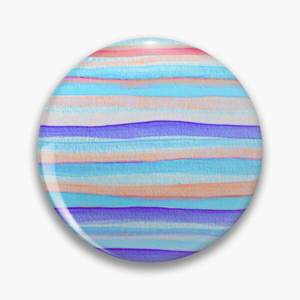 Item preview, Thin Watercolor Stripes Blue Horizontal designed and sold by Alex  Blud.