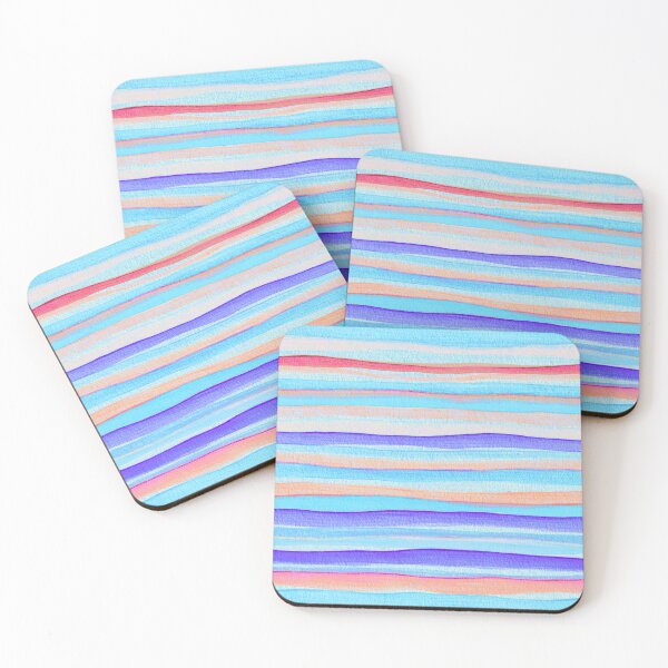 Item preview, Thin Watercolor Stripes Blue Horizontal designed and sold by Alex  Blud.