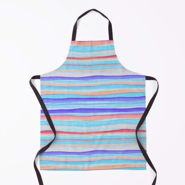 Item preview, Thin Watercolor Stripes Blue Horizontal designed and sold by Alex Blud.