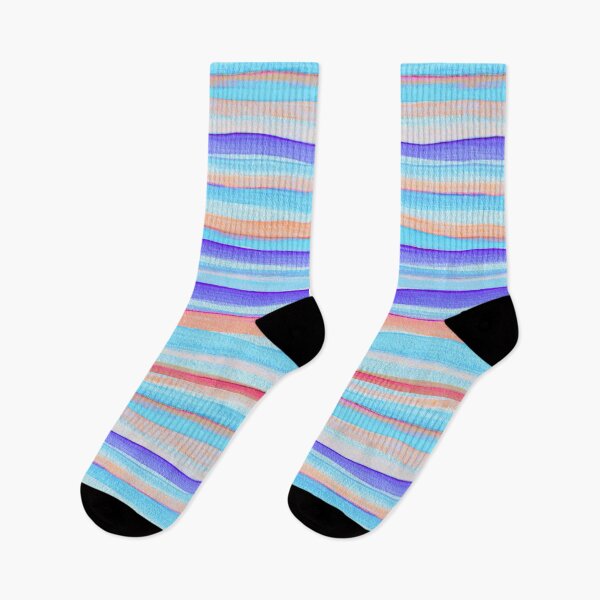 Item preview, Thin Watercolor Stripes Blue Horizontal designed and sold by Alex  Blud.