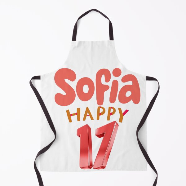 Item preview, Happy 17th Birthday Sofia Personalized Trendy Bubble Letters Sweet Seventeen Gift designed and sold by VibranPalette.