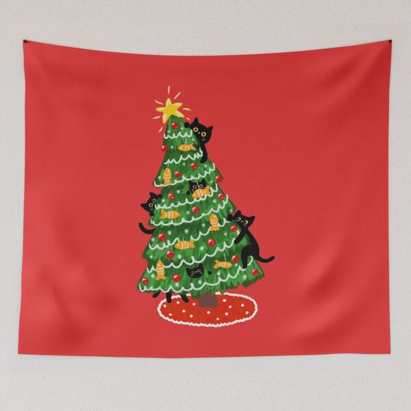 Item preview, Christmas With Cats designed and sold by KilkennyCat Art.
