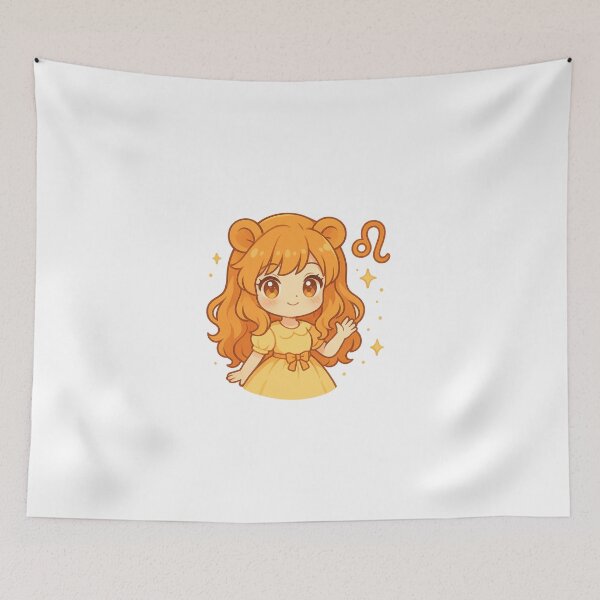Item preview, Cute Leo Anime Girl | Kawaii Zodiac Chibi Leo Sign Illustration designed and sold by Patternomania.