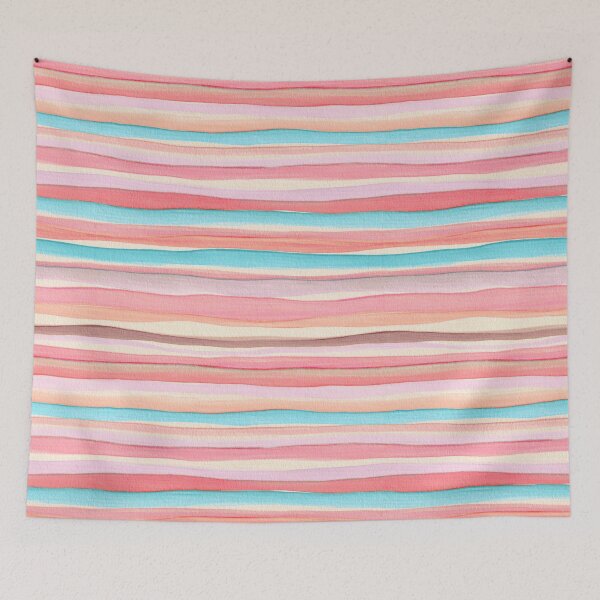 Item preview, Thin Watercolor Stripes Cream Horizontal designed and sold by Alex  Blud.