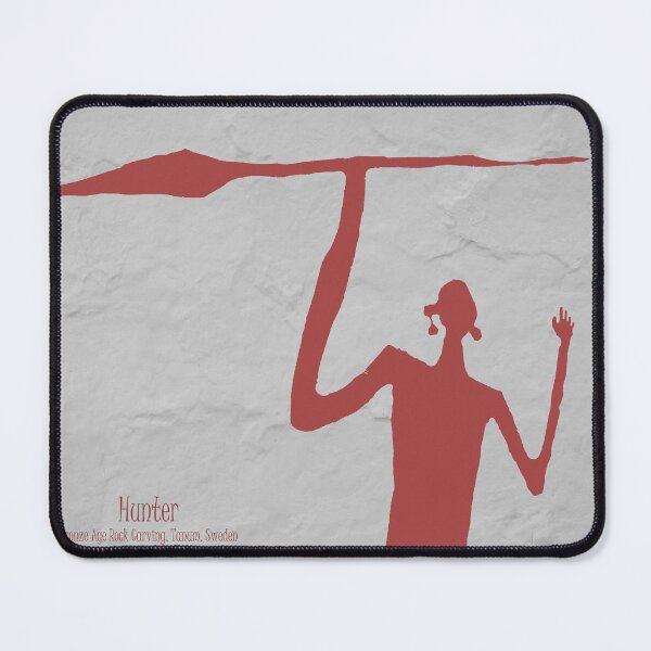 Item preview, Poster with prehistoric rock carving – Hunter designed and sold by Postertale.