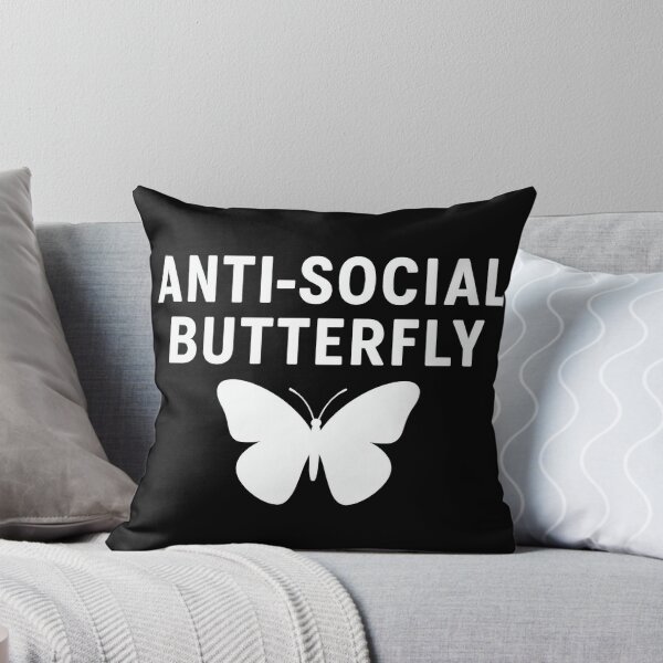 Artikelvorschau, Antisozialer Schmetterling – Minimalistisches Design mit sarkastischem Zitat entworfen und verkauft von Ombrya.