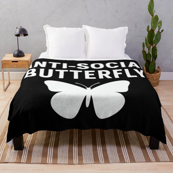 Item preview, Anti-Social Butterfly – Minimalist Sarcastic Quote Design designed and sold by Ombrya.