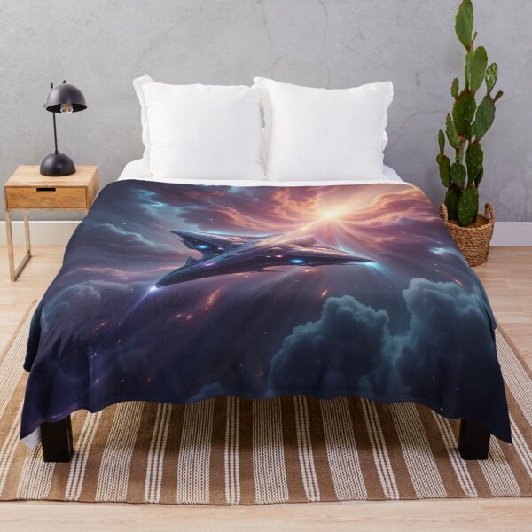Item preview, Spaceship Journey Through Clouds designed and sold by Roanemermaid.
