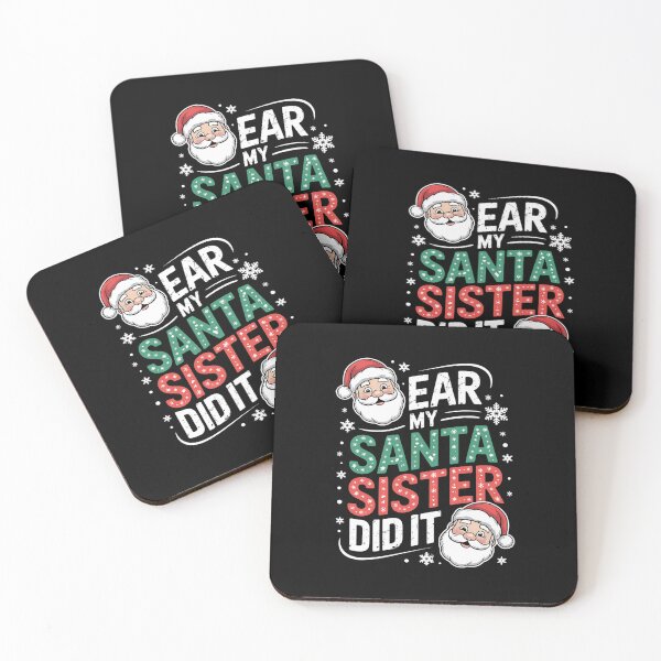 Aperçu de l'œuvre Cher Père Noël, c'est ma sœur qui l'a fait ! Pyjamas de Noël frère-sœur créée et vendue par MicanCuteStore.
