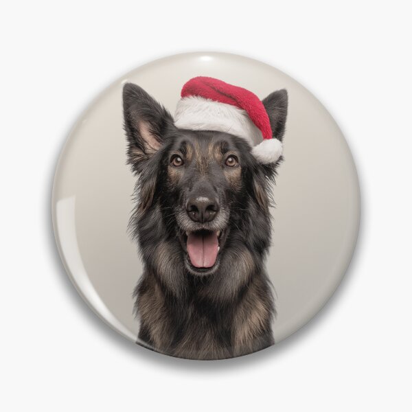 Item preview, Cute Belgian Sheepdog Christmas Art — Belgian Sheepdog Wearing Santa Hat designed and sold by LazyOwlStore.