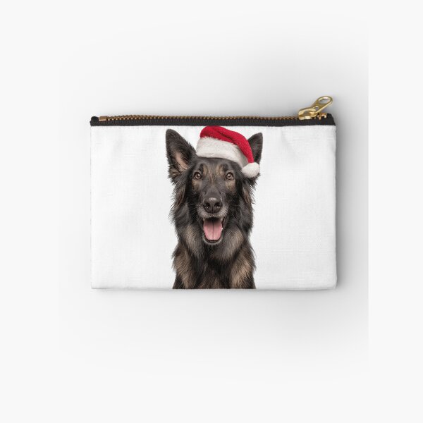 Item preview, Cute Belgian Sheepdog Christmas Art — Belgian Sheepdog Wearing Santa Hat designed and sold by LazyOwlStore.