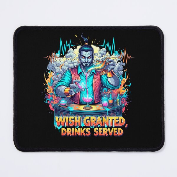 Item preview, Comic Style Genie Bartender Quote designed and sold by SholoStudio.