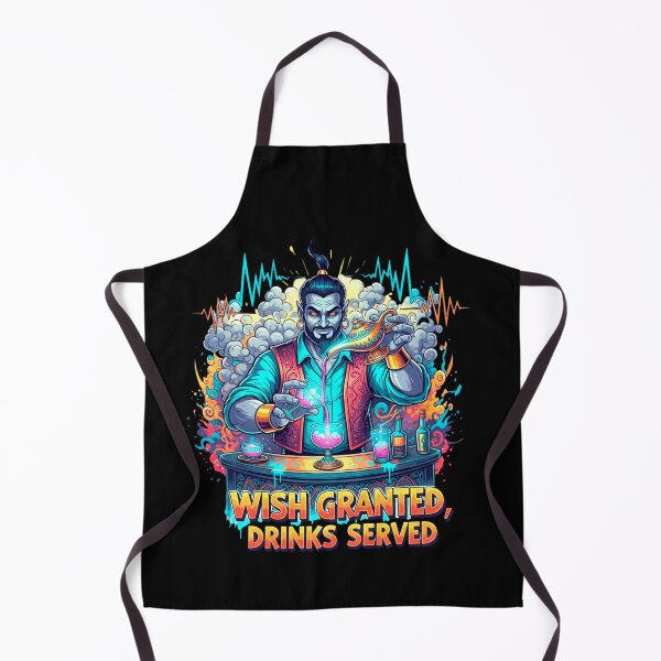 Item preview, Comic Style Genie Bartender Quote designed and sold by SholoStudio.
