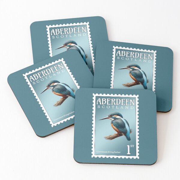 Item preview, Aberdeen Postage Stamp With A Kingfisher designed and sold by AberDons.