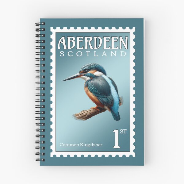 Item preview, Aberdeen Postage Stamp With A Kingfisher designed and sold by AberDons.