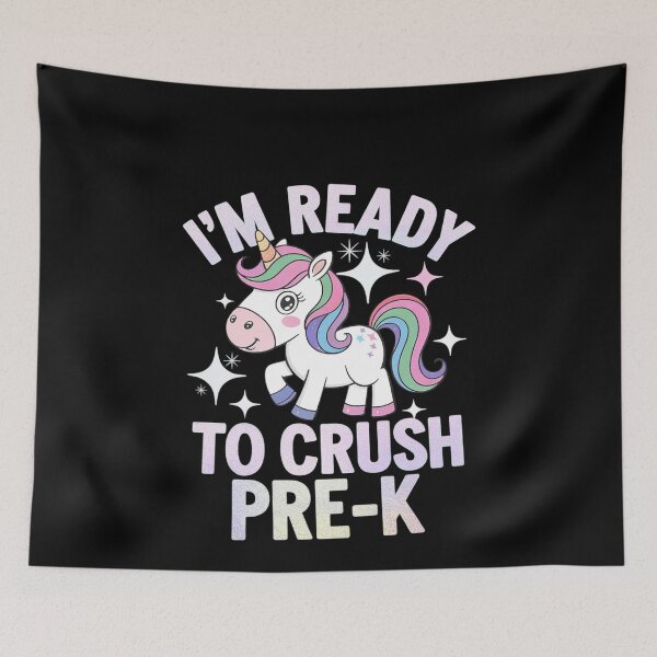 Item preview, Back to School I'm ready to crush Pre-K Unicorn designed and sold by MonsterBuddiess.