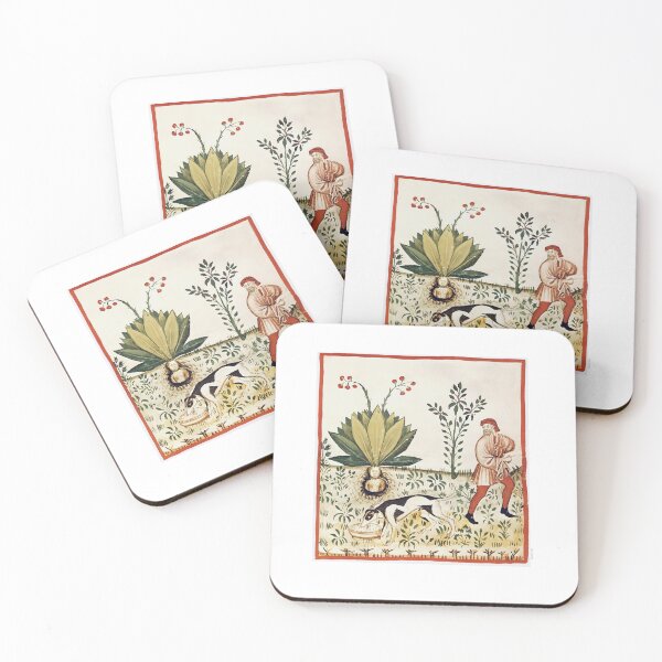 Item preview, A 14. century colored hand drawing showing the superstitious story about the mandrake plant designed and sold by Postertale.