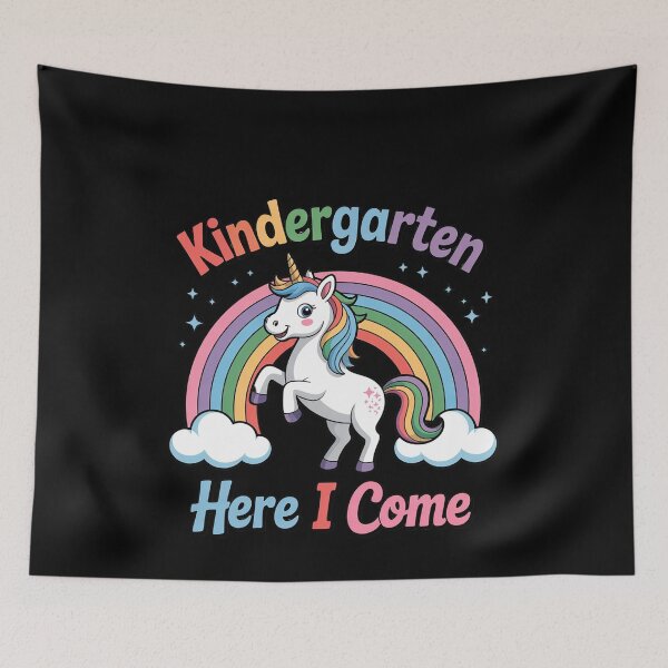 Item preview, Back To School Unicorn Hello First Day of Kindergarten Girl designed and sold by MonsterBuddiess.