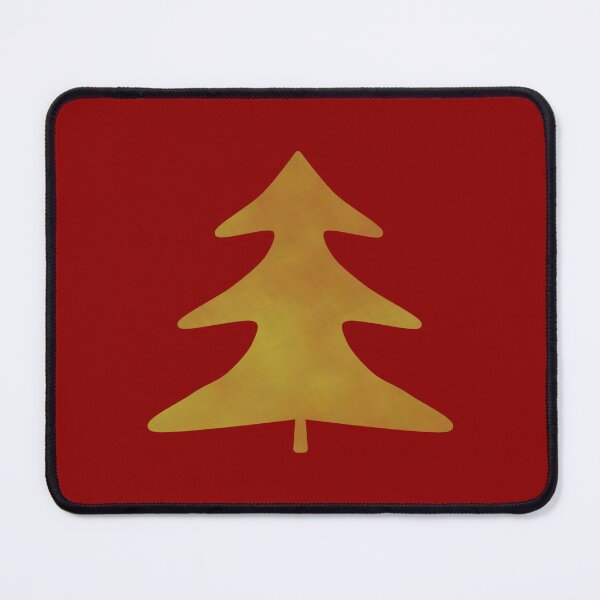 Item preview, Golden Pine Tree on red - Calm, Sensory-Friendly designed and sold by CreaTwinkles.