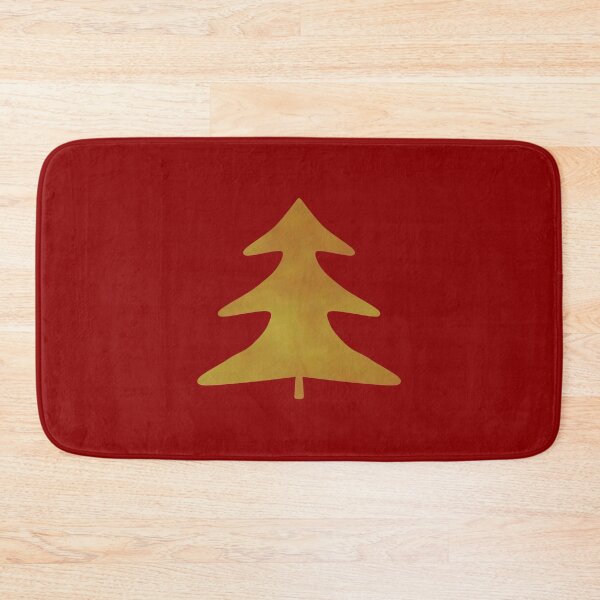 Item preview, Golden Pine Tree on red - Calm, Sensory-Friendly designed and sold by CreaTwinkles.