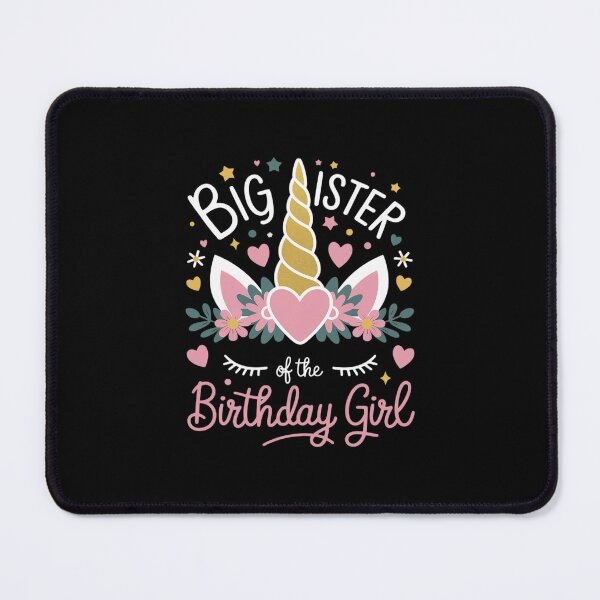 Item preview, Big sister of birthday girl matching family unicorn party designed and sold by MonsterBuddiess.