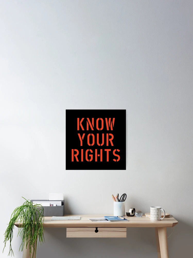 Thumbnail 2 of 3, Poster, Know Your Rights designed and sold by The Common Tee.