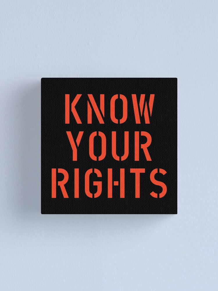 Thumbnail 1 of 3, Canvas Print, Know Your Rights designed and sold by Antoine1313.