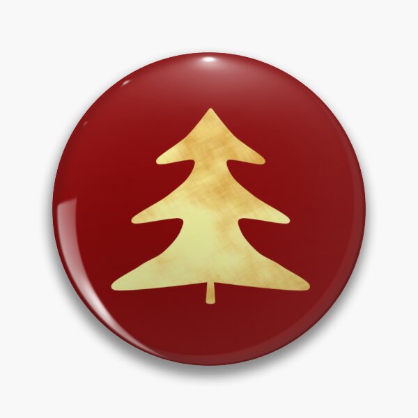 Item preview, Golden Pine Tree on red - Calm, Sensory-Friendly designed and sold by CreaTwinkles.